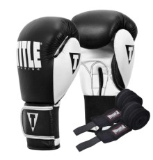 Боксерські рукавички Title Boxing Dynamic Strike Black/White 12 oz (XDBG 12 BK/WH)