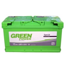 Акумулятор автомобільний GREEN POWER Standart 75Ah (+/-) (680EN)