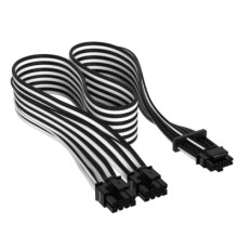 Кабель живлення video power 12+4pin PCIe Gen 5 12VHPWR 600W black/white Corsair (CP-8920333)