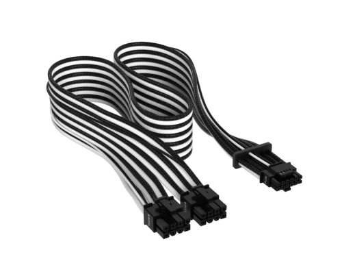 Кабель живлення video power 12+4pin PCIe Gen 5 12VHPWR 600W black/white Corsair (CP-8920333)