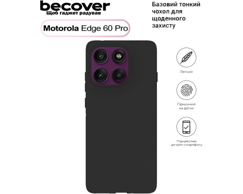 Чохол до мобільного телефона BeCover Motorola Edge 60 Pro Black (713774)