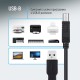 Кабель для принтера USB 2.0 AM/BM 2.0m black ColorWay (CW-CBUB072-BK)