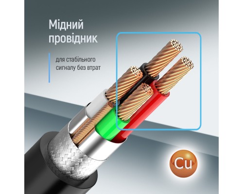 Кабель для принтера USB 2.0 AM/BM 2.0m black ColorWay (CW-CBUB072-BK)