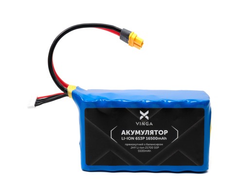 Акумулятор для дрона Vinga Li-ion 6S3P 16500mAh з балансувальним дротом (JHY Li-Ion 21700 5500mAh) (V6S3P-16500MAH)