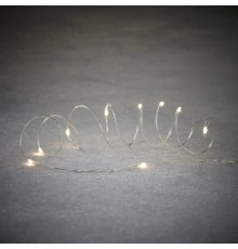 Гірлянда Luca Lighting струна, 1 м, класична біла, 10 LED 2xCR2032, таймер (8720362037095)