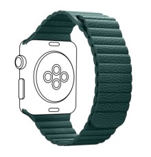 Ремінець до смарт-годинника Armorstandart Leather Loop для Apple Watch 42 (Series 11-10)/41/40/38 Forest Green (ARM53317)