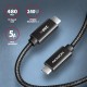 Дата кабель USB-C to USB-C 1.0m USB 2.0 PD 240W 5A black AXAGON (BUCM2-CM10AB)