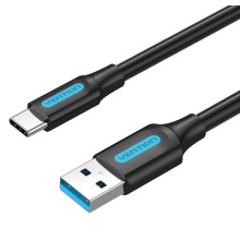 Дата кабель USB 3.0 A Male to C Male Cable 1.5M Black PVC Type VENTION (COZBG)