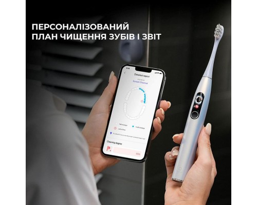 Електрична зубна щітка Oclean X Plus Pro Digital Silver (6970810556179)
