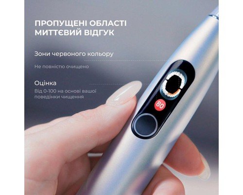 Електрична зубна щітка Oclean X Plus Pro Digital Silver (6970810556179)
