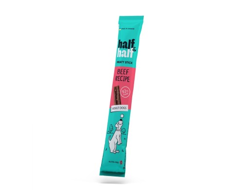 Ласощі для собак Half&Half м'ясна паличка з яловичиною 12 г (4820261921779)