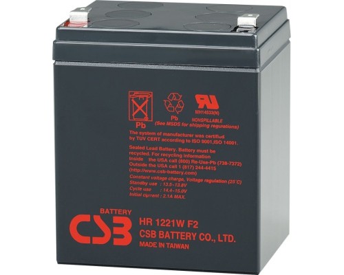 Батарея до ДБЖ 12В 5 Ач CSB (HR1221W F2) 