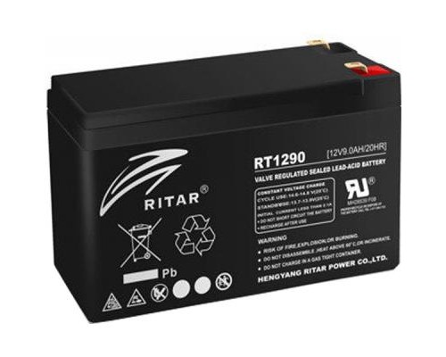 Батарея до ДБЖ Ritar AGM RT1290B, 12V-9Ah, Black (RT1290B) 