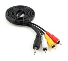 Кабель мультимедійний Jack 3.5mm male 4-pin to 3RCA 2.0m Cablexpert (CCA-4P2R-2M) 