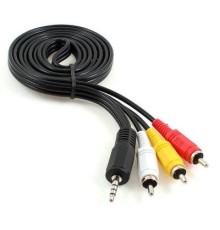 Кабель мультимедійний Jack 3.5mm male 4-pin to 3RCA 2.0m Cablexpert (CCA-4P2R-2M)
