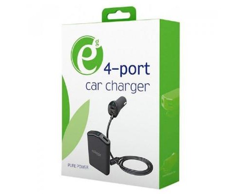 Зарядний пристрій EnerGenie car 4xUSB 9.6 А (EG-4U-CAR-01)