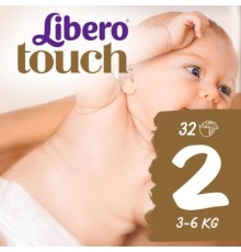 Підгузки Libero Touch 2 (3-6 кг) 32 шт (7322541070315)
