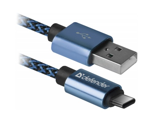 Дата кабель USB 2.0 AM to Type-C 1.0m USB09-03T PRO blue Defender (87817)
