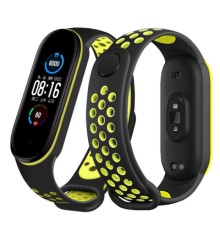 Ремінець до фітнес браслета BeCover Nike Style для Xiaomi Mi Smart Band 5 Black-Green (705152)