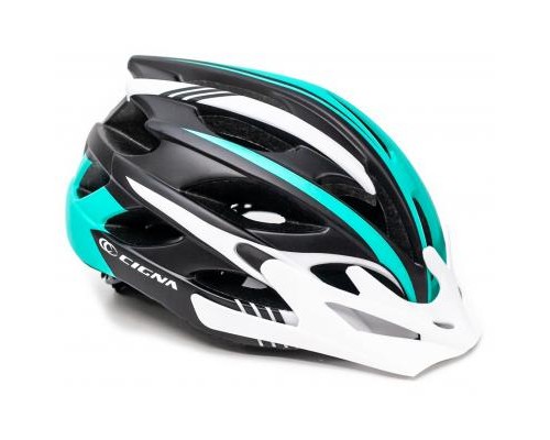 Шолом Cigna WT-016 М 57-61см Black/White/Turquoise (HEAD-039)