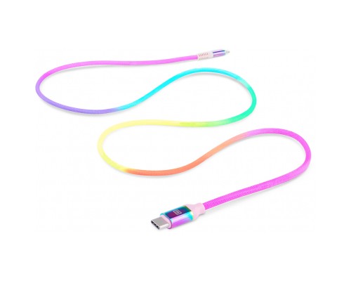 Дата кабель USB-C to Lightning 1.0m MFI Rainbow REAL-EL (EL123500054)