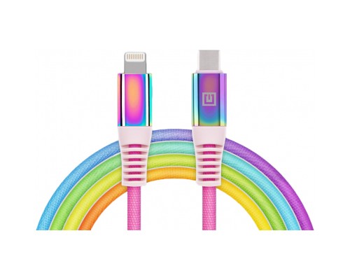 Дата кабель USB-C to Lightning 1.0m MFI Rainbow REAL-EL (EL123500054)