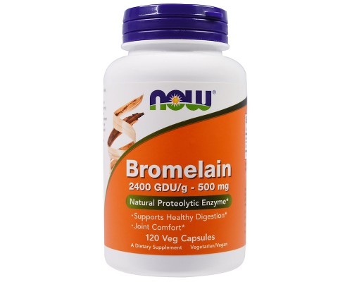 Трави Now Foods Бромелайн 500мг, Bromelain, 120 капсул (NOW-02947)