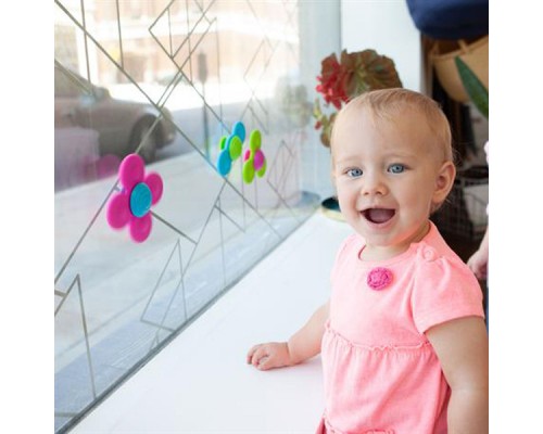 Брязкальце Fat Brain Toys набір прорізувачів-спінерів із присосками Whirly Squigz 3 шт (F210ML)