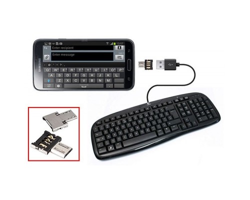 Перехідник OTG Micro to USB AF Lapara (LA-OTG-microUSB-adaptor)