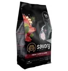 Сухий корм для собак Savory Small Breed rich in Fresh Turkey and Lamb 3 кг (4820232630358)