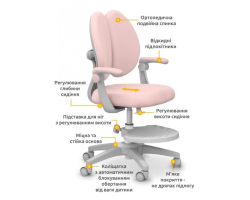 Дитяче крісло Mealux Sprint Duo Pink (Y-412 KP)