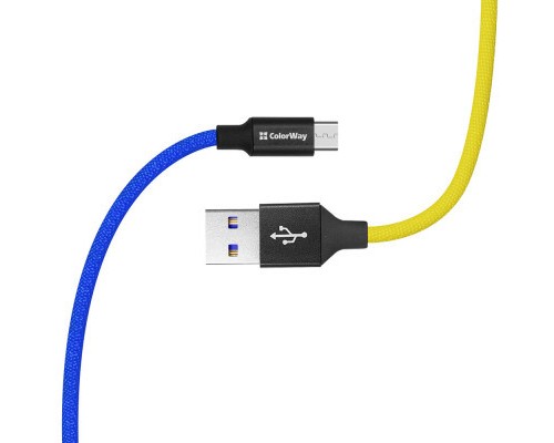 Дата кабель USB 2.0 AM to Micro 5P 1.0m National ColorWay (CW-CBUM052-BLY)