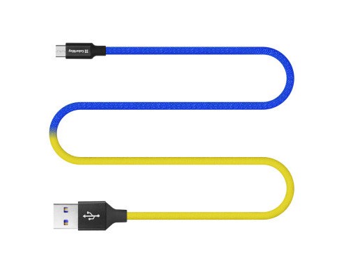 Дата кабель USB 2.0 AM to Micro 5P 1.0m National ColorWay (CW-CBUM052-BLY)