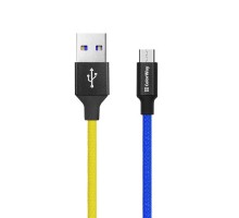 Дата кабель USB 2.0 AM to Micro 5P 1.0m National ColorWay (CW-CBUM052-BLY)