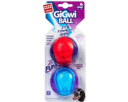 Іграшка для собак GiGwi Два м'ячі з пискавкою 6 см (75328)