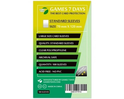 Протектор для карт Games7Days 70 х 120 мм, Large, 100 шт (STANDART) (GSD-017012) Протектор для карт Games7Days 70 х 120 мм, Large, 100 шт (STANDART) (GSD-017012)