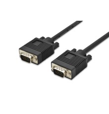 Кабель мультимедійний VGA 1.8 m, 2xferrite, black Digitus (AK-310103-018-S)