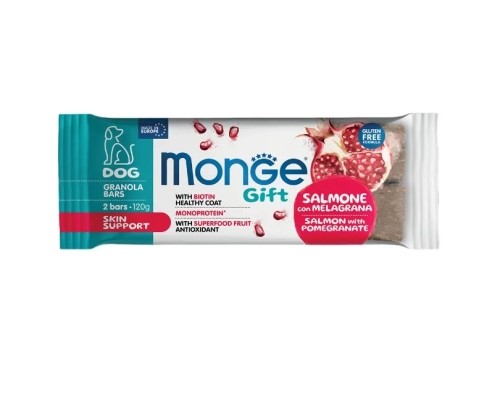 Ласощі для собак Monge Gift Dog Skin support лосось з гранатом 120 г (8009470085915)