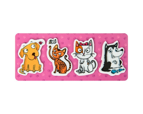 Закладки для книг Kite пластикові Pets 4x20 шт, 35х50 мм (K22-479-5)