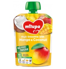 Дитяче пюре Milupa яблуко, банан, манго, кокос 80 г (6438091414149)