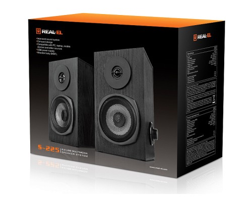 Акустична система REAL-EL S-225 USB Black 