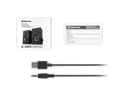 Акустична система REAL-EL S-225 USB Black 