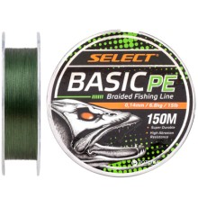 Шнур Select Basic PE 150m Dark Green 0.14mm 15lb/6.8kg (1870.18.23)