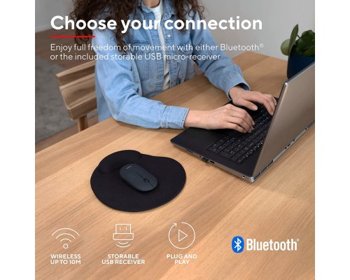 Мишка Trust Puck Wireless/Bluetooth Silent Black (24059)