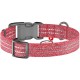 Нашийник для тварин WAUDOG Re-cotton з QR паспортом світловідбивний Ш 25 мм Д 37-58 см червоний (02943)