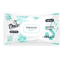 Дитячі вологі серветки Dada Premium Soft, з клапаном, 100 шт (4823071659757)