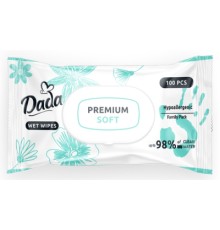 Дитячі вологі серветки Dada Premium Soft, з клапаном, 100 шт (4823071659757)