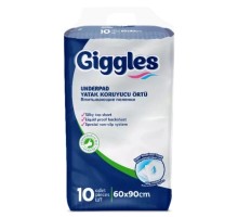 Пелюшки для малюків Giggles 60х90 см 10 шт (8680131202027)