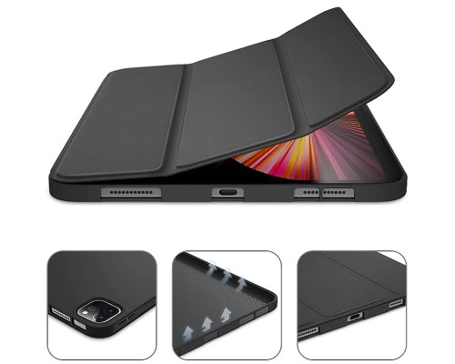 Чохол до планшета BeCover Tri Fold Soft TPU Silicone Apple iPad Pro 11 2020/2021/2022 Black (709710)