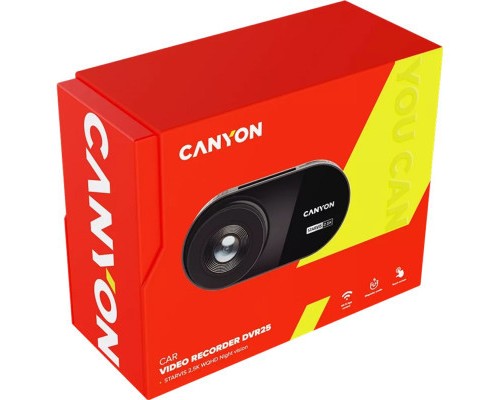 Відеореєстратор Canyon DVR25 WQHD 2.5K 1440p Wi-Fi Black (CND-DVR25)